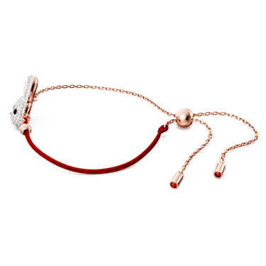 Chinese Zodiac 手鏈, 兔, 漸層色, 鍍玫瑰金色調 - Swarovski, 5647976