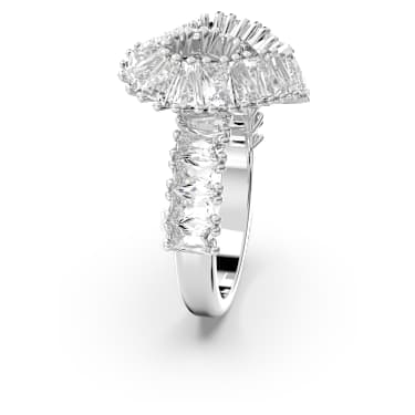 Matrix リング, ミックスカット, ハート, ホワイト, ロジウム・プレーティング - Swarovski, 5648290