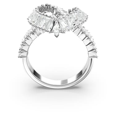 Matrix リング, ミックスカット, ハート, ホワイト, ロジウム・プレーティング - Swarovski, 5648290