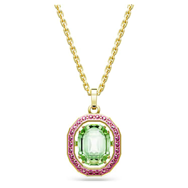 Chroma 链坠, 八角形切割, 流光溢彩, 镀金色调 - Swarovski, 5648446