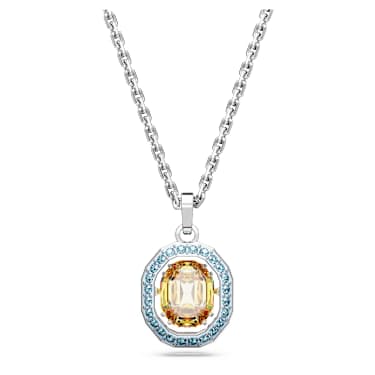 Chroma 链坠, 八角形切割, 流光溢彩, 镀铑 - Swarovski, 5648447