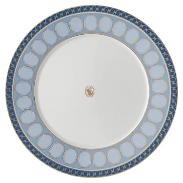 Signum Yemek tabağı, Porselen, Mavi - Swarovski, 5648483