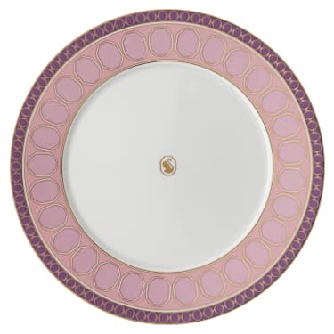 Signum dinner plate, Porcelain, Pink - Swarovski, 5648488