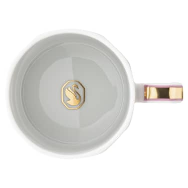 Signum espresso cup with saucer, Porcelain, Pink - Swarovski, 5648491