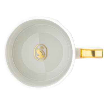 Signum Altlıklı espresso fincanı, Porselen, Sarı - Swarovski, 5648498