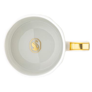 Signum espresso cup with saucer, Porcelain, Yellow - Swarovski, 5648498