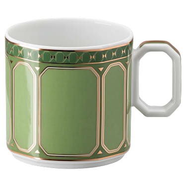 Skodelica za espresso s podstavkom Signum, Porcelan, Zelena - Swarovski, 5648499