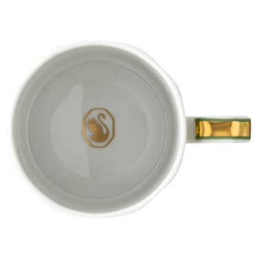 Skodelica za espresso s podstavkom Signum, Porcelan, Zelena - Swarovski, 5648499