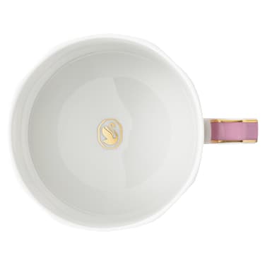 Tazza da tè con piattino Signum, Porcellana, Rosa - Swarovski, 5648537