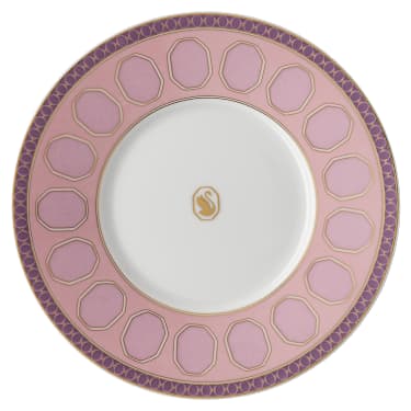 Signum teacup with saucer, Porcelain, Pink - Swarovski, 5648537