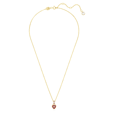 Chroma 펜던트, 하트, 레드, 골드 톤 플래팅 - Swarovski, 5648750