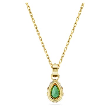 Chroma ペンダント, ペアカット, グリーン, 18Kゴールドコーティング - Swarovski, 5648751