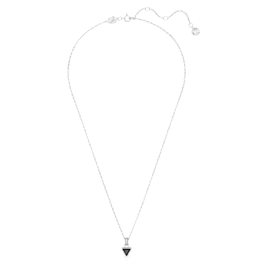 Chroma pendant, Triangle cut, Gray, Rhodium plated - Swarovski, 5648752