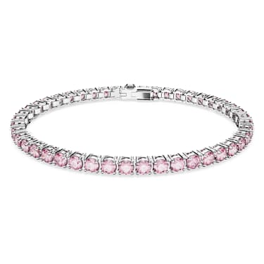 Zapestnica Matrix Tennis, Okrogli rez, Roza, Prevleka iz rodija - Swarovski, 5648930