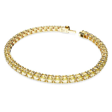 Swarovski tennis top bracelet yellow gold