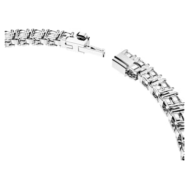 Matrix Tennis armband, Ronde slijpvorm, Wit, Rodium toplaag - Swarovski, 5648938