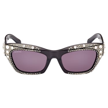 Sonnenbrille, Cat-eye-Form, SK0380 01A, Schwarz - Swarovski, 5649032