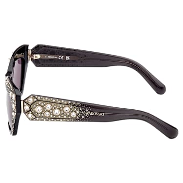 Sonnenbrille, Cat-eye-Form, SK0380 01A, Schwarz - Swarovski, 5649032