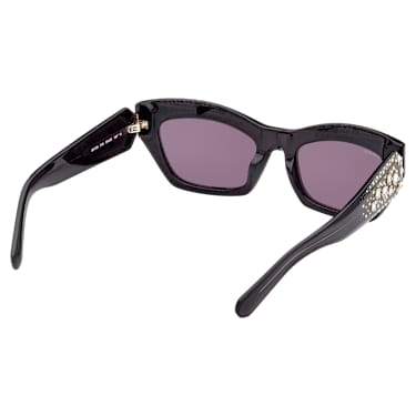 Sonnenbrille, Cat-eye-Form, SK0380 01A, Schwarz - Swarovski, 5649032