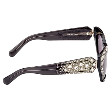 Sonnenbrille, Cat-eye-Form, SK0380 01A, Schwarz - Swarovski, 5649032