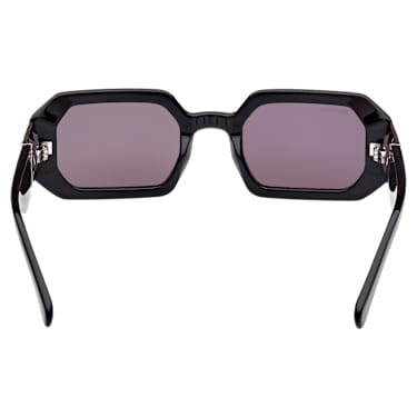 Lunettes de soleil, Forme octogonale, SK0387 01A, Noires - Swarovski, 5649034