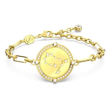 Zodiac 手鏈,  雙子座, 金色, 鍍金色色調 - Swarovski, 5649067
