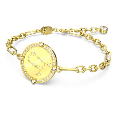 Zodiac 手链, 双子座, 金色, 镀金色调 - Swarovski, 5649067