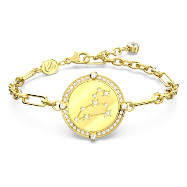 Pulsera Zodiac, Leo, Tono dorado, Baño tono oro - Swarovski, 5649068