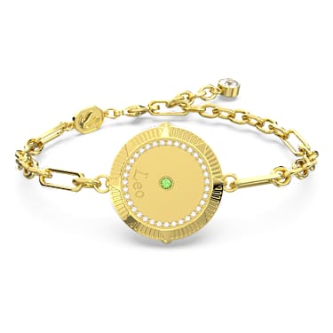 Zodiac Armband, Löwe, Goldfarben, Goldlegierungsschicht - Swarovski, 5649068