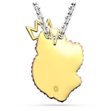Colgante Swan, Cisne, Largo, Rosa, Baño de rodio - Swarovski, 5649195