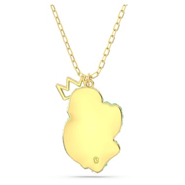Pingente Pop Swan, Cisne, Verde, Lacado a dourado - Swarovski, 5649198