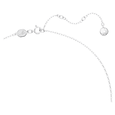 Pop Swan pendant, Swan, Pink, Rhodium plated - Swarovski, 5649200