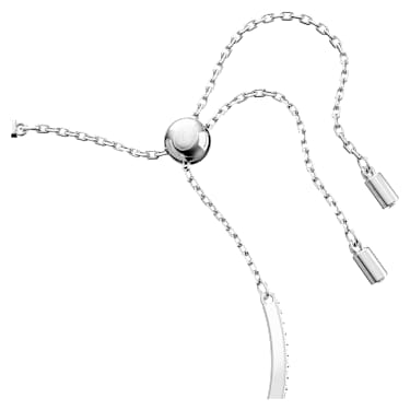 Swan 뱅글, 스완, 화이트, 로듐 플래팅 - Swarovski, 5649772