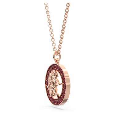 Alea 链坠, 红色, 镀玫瑰金色调 - Swarovski, 5649784