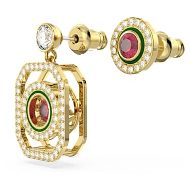 Pendientes Alea, Diseño asimétrico, Multicolores, Baño tono oro - Swarovski, 5649788