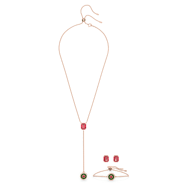 Alea set, Multicolored, Rose gold-tone plated - Swarovski, 5649791