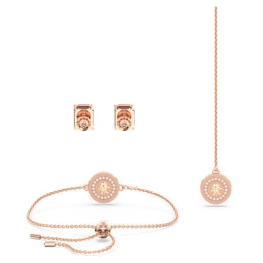 Alea 套裝, 彩色, 鍍玫瑰金色調 - Swarovski, 5649791