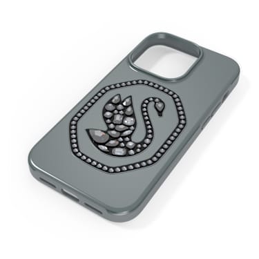 Smartphone case, Swan, iPhone® 14 Pro, Black - Swarovski, 5649839