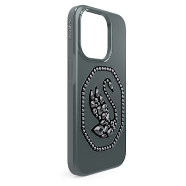 Smartphone case, Swan, iPhone® 14 Pro, Black - Swarovski, 5649839