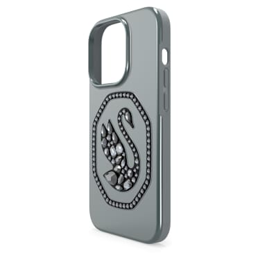 Smartphone case, Swan, iPhone® 14 Pro, Black - Swarovski, 5649839