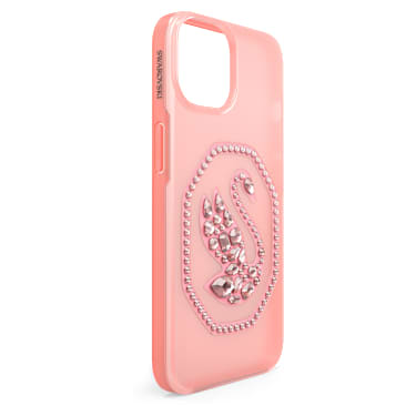 Smartphone Schutzhülle, Schwan, iPhone® 14, Hellrosa - Swarovski, 5649849