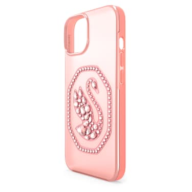 Smartphone Schutzhülle, Schwan, iPhone® 14, Hellrosa - Swarovski, 5649849
