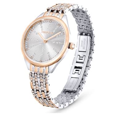 Attract Uhr, Schweizer Produktion, Pavé, Kristallarmband, Roséfarben, Metallmix - Swarovski, 5649987