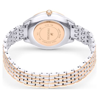 Attract watch, Swiss Made, Pavé, Crystal bracelet, Rose gold tone, Mixed metal finish - Swarovski, 5649987