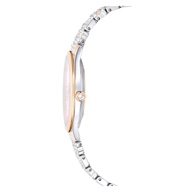 Attract watch, Swiss Made, Pavé, Crystal bracelet, Rose gold tone, Mixed metal finish - Swarovski, 5649987