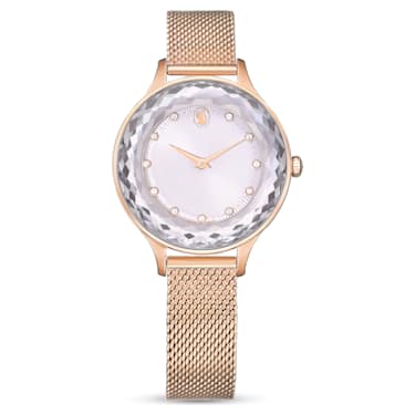 Octea Nova watch, Swiss Made, Metal bracelet, Rose gold tone, Rose gold-tone finish - Swarovski, 5650011