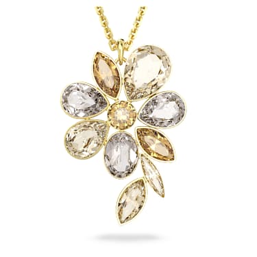 Elegance of Africa 네크리스, 꽃, 멀티컬러, 골드 톤 플래팅 - Swarovski, 5650029