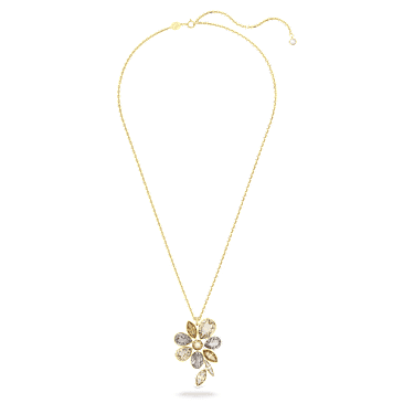 Elegance of Africa 네크리스, 꽃, 멀티컬러, 골드 톤 플래팅 - Swarovski, 5650029