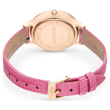 Montre Nova, Fabriqué en Suisse, Bracelet en cuir, Roses, Finition or rose - Swarovski, 5650030