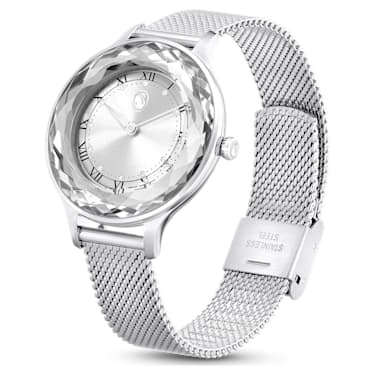 Zegarek Octea Nova, Swiss Made, Metalowa bransoleta, W odcieniu srebra, Stal szlachetna - Swarovski, 5650039